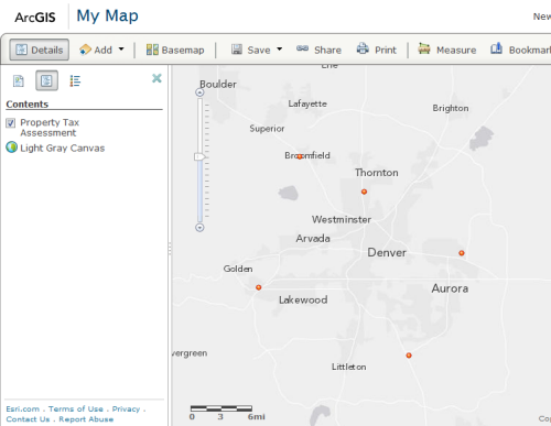 Mapa creado a partir del archivo CSV