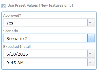 Introducir valores predefinidos