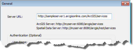 Conectarse al SampleServer1 de Esri