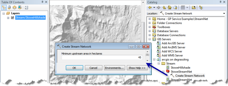 ArcMap antes de ejecutar el servicio